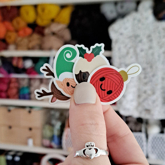 Christmas Yarn Cuties Sticker Set