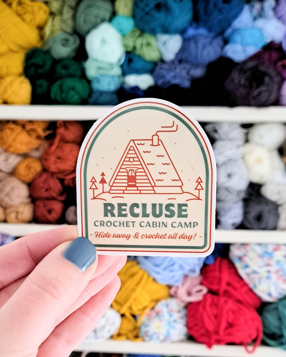 Recluse Crochet Camp Sticker