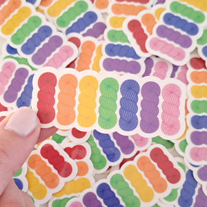 Rainbow Skeins Sticker